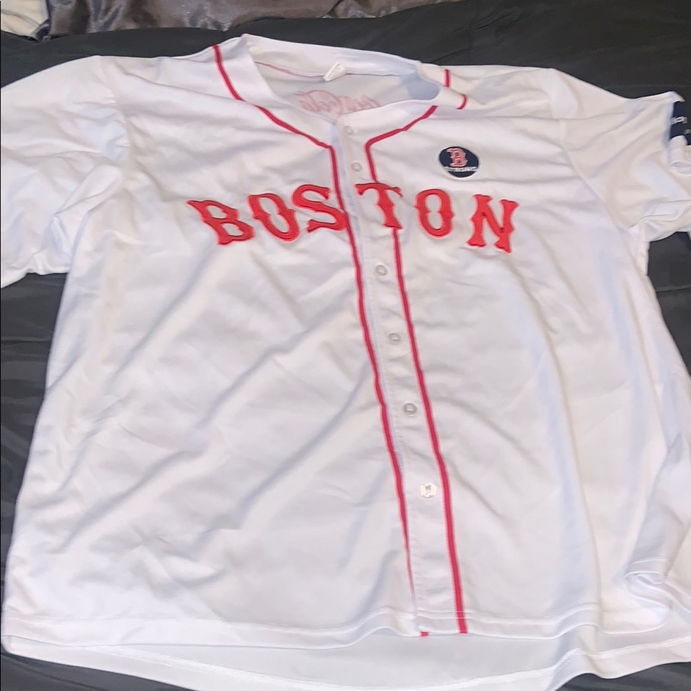 Boston White and Red Baseball Jersey